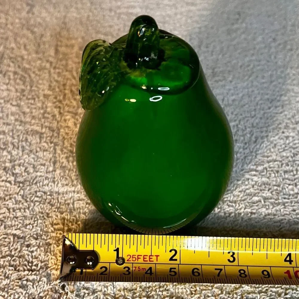 Vintage Murano Sommerso Handblown Art Glass Paperweight Pear 🍐 Fruit